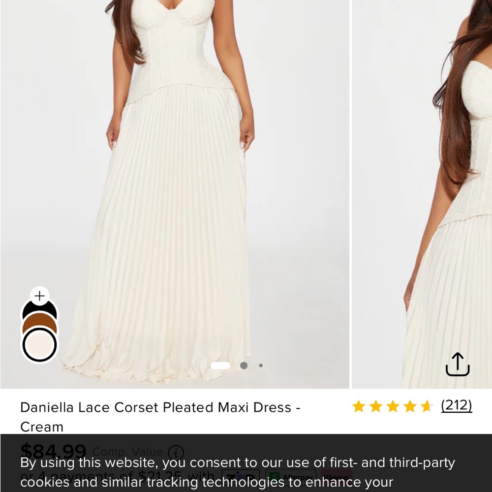 Fashion Nova White Lace Maxi Dress